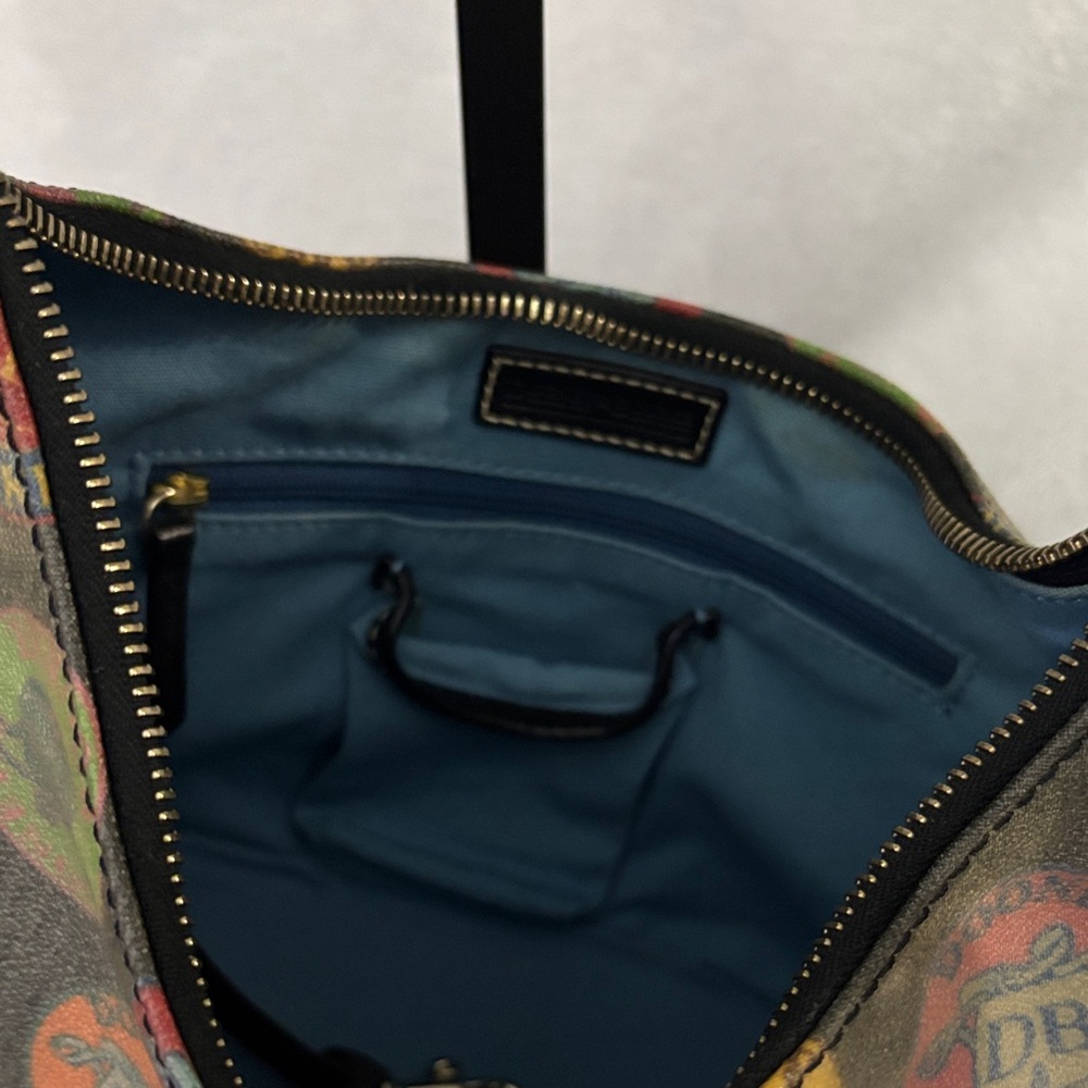Dooney & Bourke Multicolor Logo Hobo Bag - EUC - Picture 8 of 10